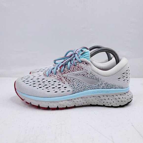 brooks glycerin 16 white blue pink